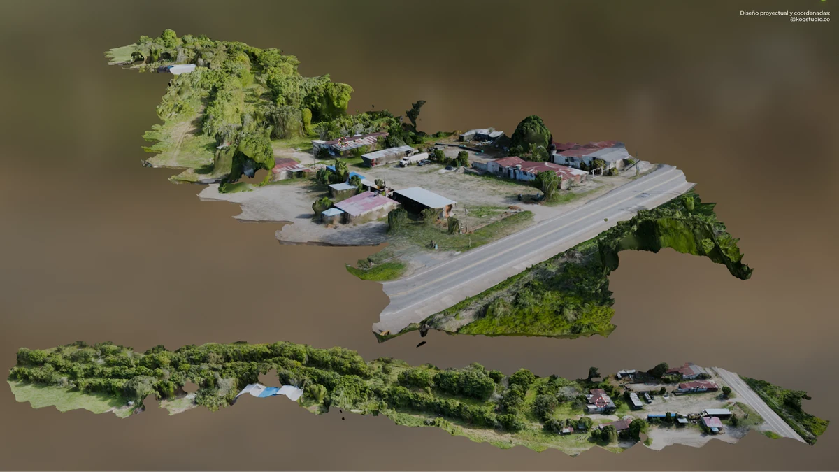 FINCA VILLA EL RECUERDO — Modelo 3D texturizado del terreno
